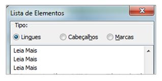 Lista de links contendo vários link Leia Mais