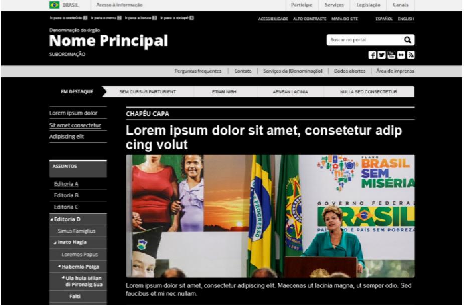 Exemplo de página com contraste otimizado.